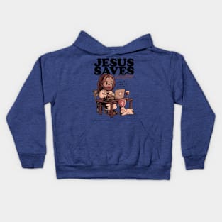 Jesus Saves Everything - Sarcasm Funny Christ Religion Gift Kids Hoodie